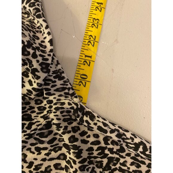 August Silk Silx Cardigan Buttons Leopard Print Stretch Sweater Large - Picture 8 of 10